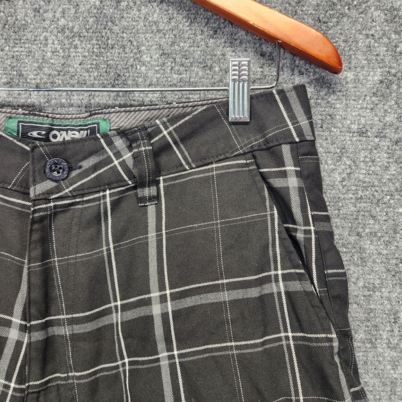 O'neill Sterling Shorts Mens Size 32 Black Gray Plaid Casual Chino Beach Surf - Picture 8 of 12